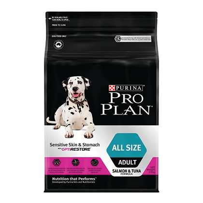 PRO PLAN® Adult All Size Sensitive Skin & Stomach with OPTIRESTORE Salmon & Tuna Formula Dry Dog Food