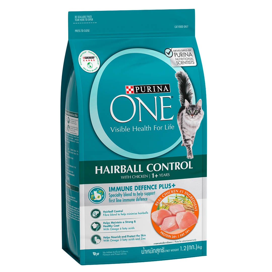 Purina ONE Hairball Control อาหารแมวลดขนร่วง เสริมสุขภาพเส้นขน |Purina
