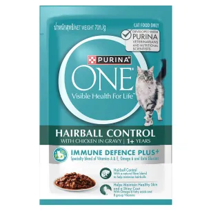 PURINA ONE Hairball Control Adult1+ with Chicken in Gravy