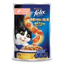 Felix cat food, with salmon and tomato