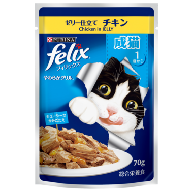  เฟลิกซ์® อาหารแมวโต ไก่ในเยลลี่ 
