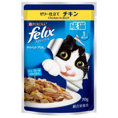 เฟลิกซ์® อาหารแมวโต ไก่ในเยลลี่