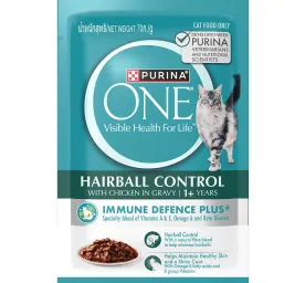 PURINA ONE Hairball Control Adult1+ with Chicken in Gravy
